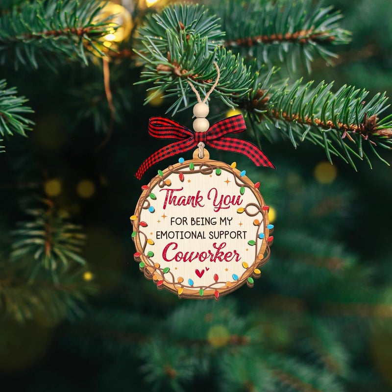 HEXMOZ Coworker Ornament - Christmas Coworkers Thank You Gifts for Work Besties, Work Friends - Funny Secret Santa Holiday Gag Gift Ideas for Women, Men - Xmas Ornament 2025, Office Christmas Decor - Image 5